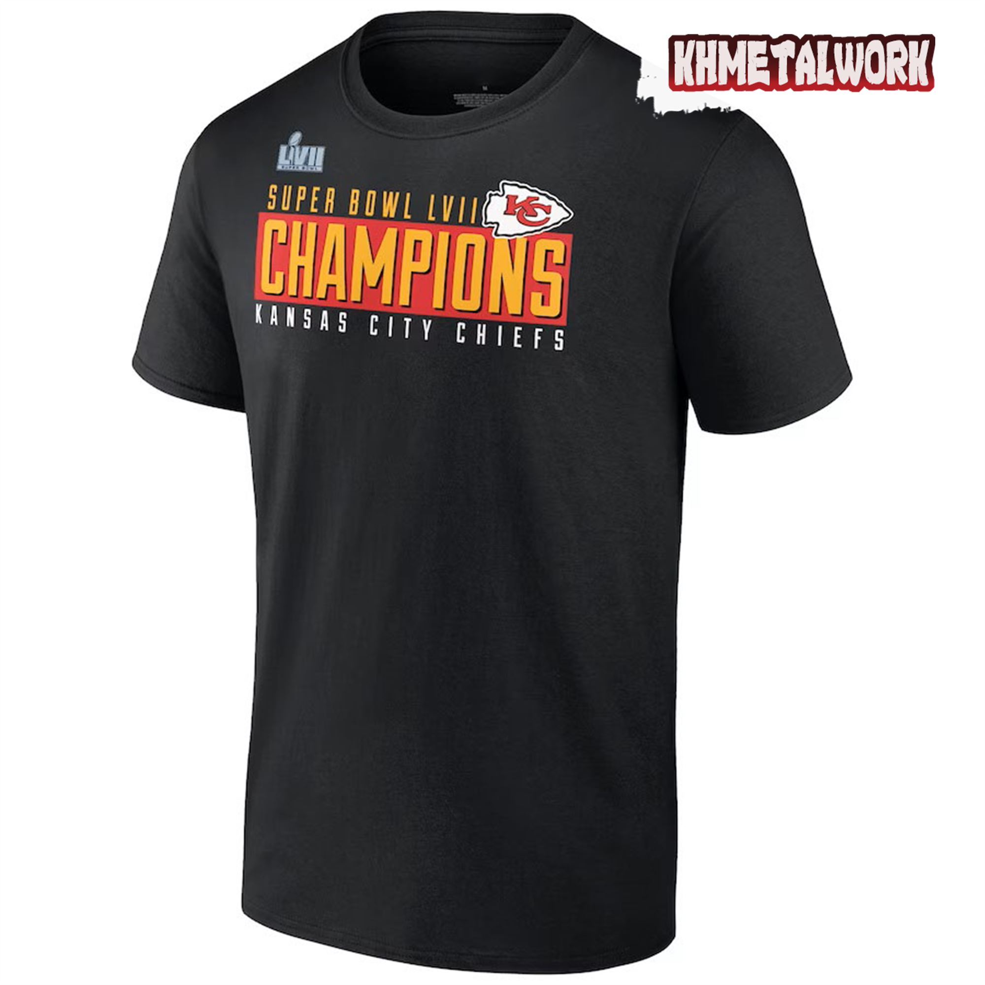 Official Kansas City Chiefs Super Bowl Lvii Champions Scoreboard Showcase T-shirt