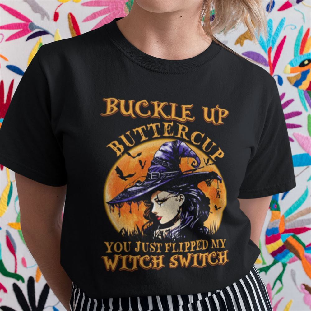 Attractive Halloween Shirt Buckle Up Buttercup Witch Switch