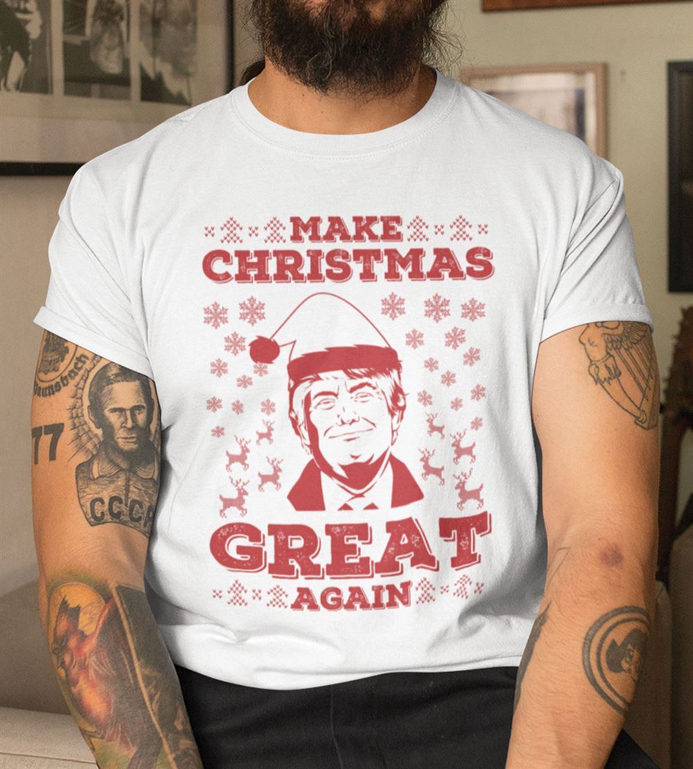 Promotions Ugly Christmas Donald Trump Christmas T Shirt Make Christmas Great Again 