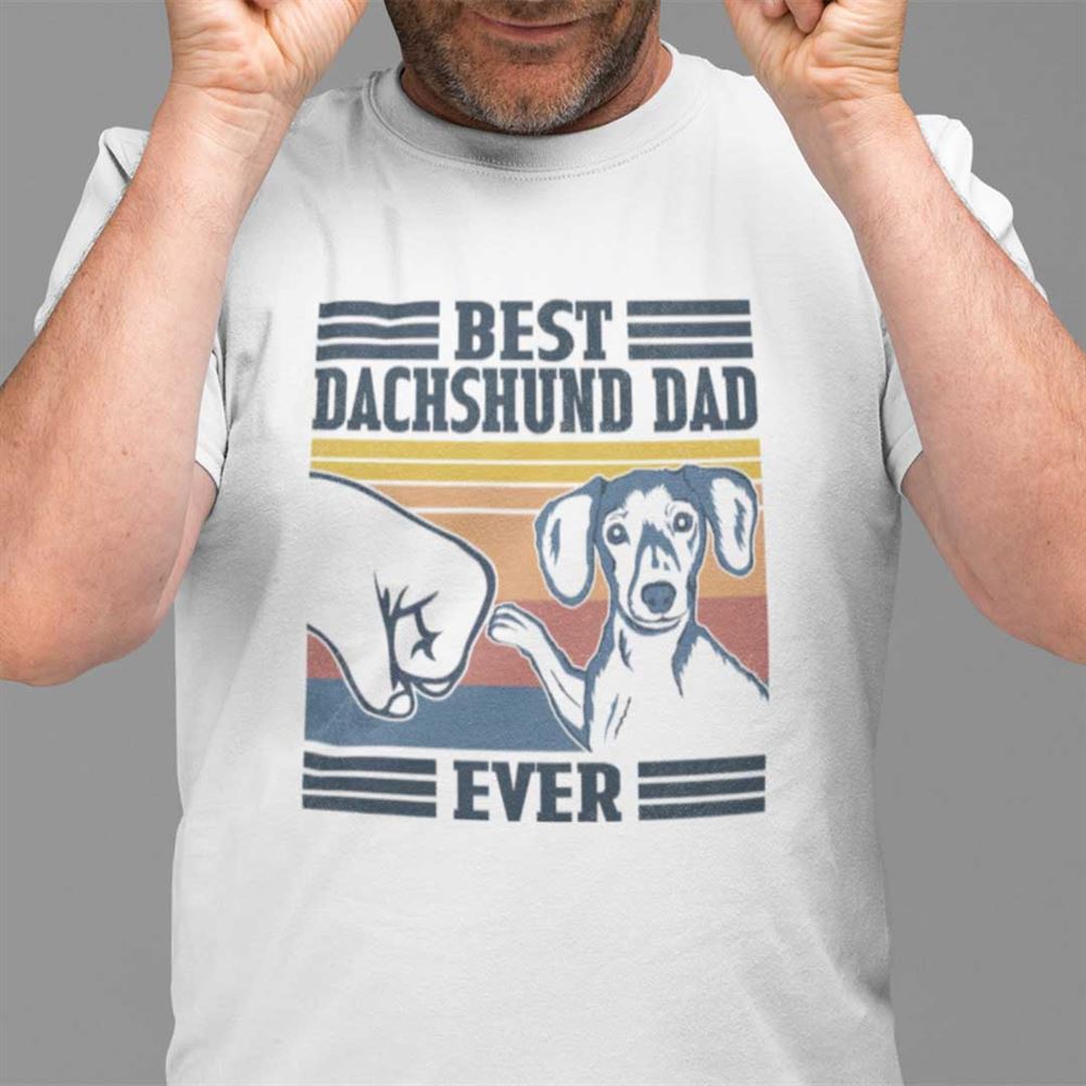 Attractive Vintage Dachshund Dad Shirt Best Dachshund Dad Ever 