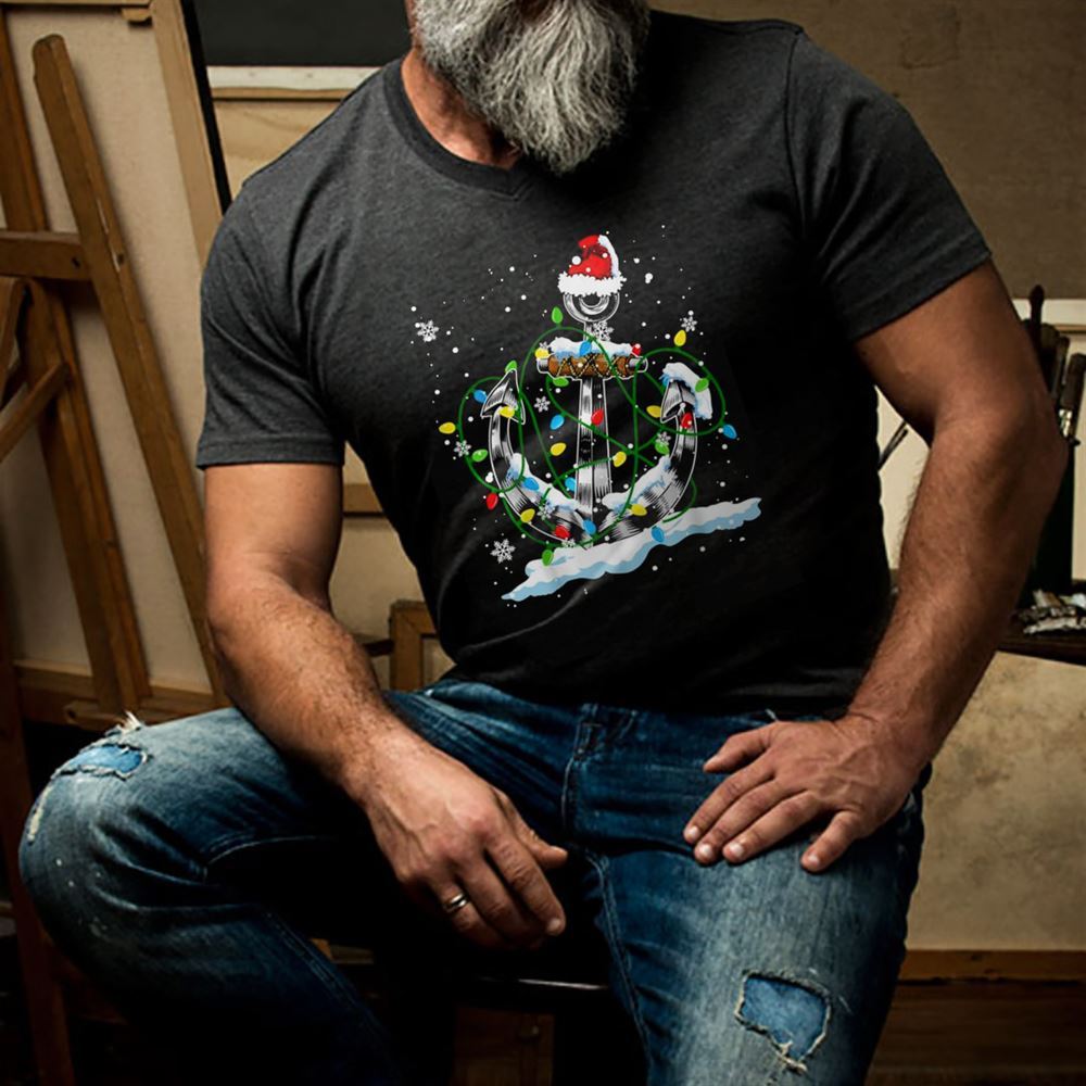 Interesting W Anchor T Shirt W Anchor Christmas Tee 