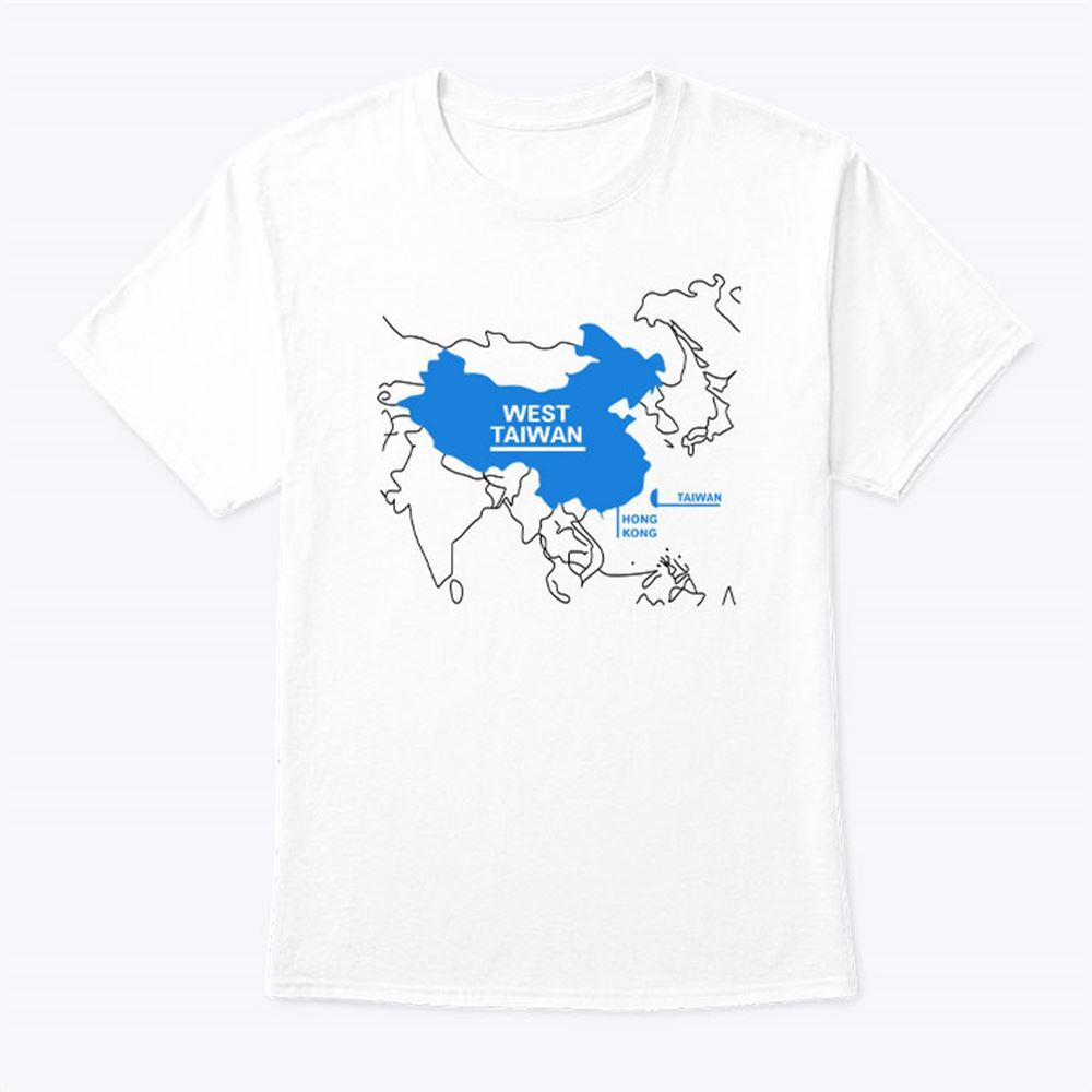 High Quality West Taiwan T Shirt Funny China Map 