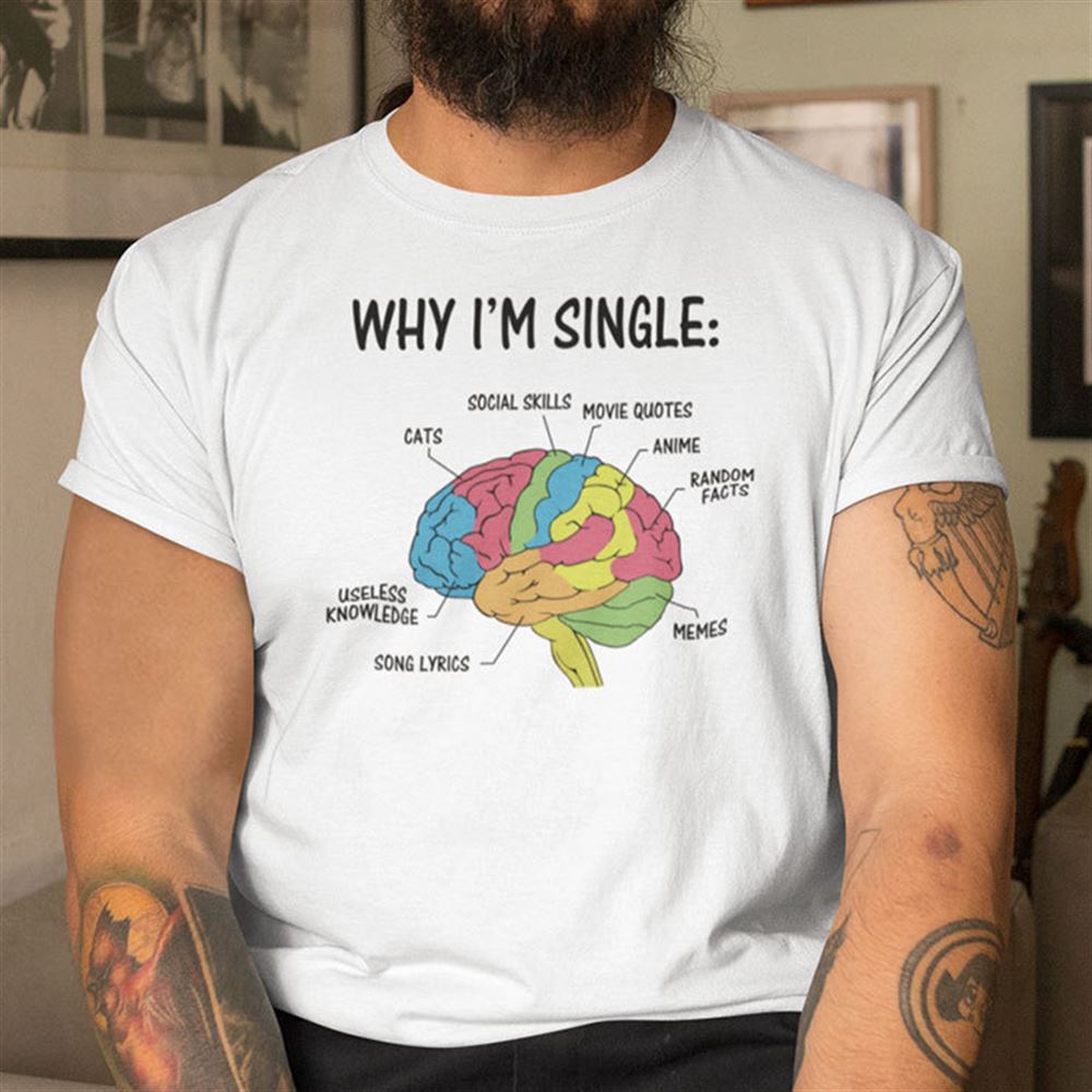 High Quality Why Im Single Brain Shirt 
