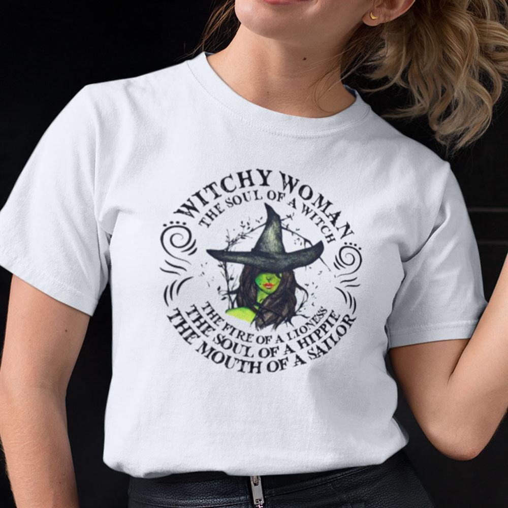 Attractive Witchy Woman The Soul Of A Witch Halloween T Shirt 