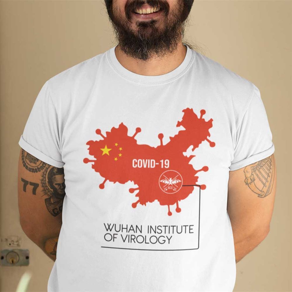 Awesome Wuhan Institute Of Virology T Shirt Chinese Map Covid 19 